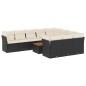 vidaXL Set de sofás de jardín 11 pzas y cojines ratán sintético negro vidaXL Set de sofás de jardín 11 pzas y cojines ratán sintético negro