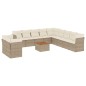 vidaXL Set de sofás de jardín 12 pzas y cojines ratán sintético marrón vidaXL Set de sofás de jardín 12 pzas y cojines ratán sintético marrón