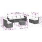 vidaXL Set de sofás de jardín 9 pzas con cojines ratán sintético beige vidaXL Set de sofás de jardín 9 pzas con cojines ratán sintético beige