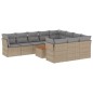 vidaXL Set de sofás de jardín 11pzas con cojines ratán sintético beige vidaXL Set de sofás de jardín 11pzas con cojines ratán sintético beige