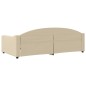 vidaXL Sofá cama tela color crema 100x200 cm