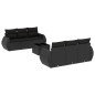 vidaXL Set de comedor de jardín 7 pzas y cojines ratán sintético negro vidaXL Set de comedor de jardín 7 pzas y cojines ratán sintético negro