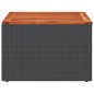vidaXL Mesa de jardín de madera de acacia y ratán PE negro 55x55x37 cm vidaXL Mesa de jardín de madera de acacia y ratán PE negro 55x55x37 cm