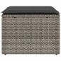 vidaXL Taburete de jardín con cojín ratán sintético gris 55x55x37cm vidaXL Taburete de jardín con cojín ratán sintético gris 55x55x37cm
