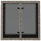 vidaXL Mesa de jardín superficie de cristal ratán PE gris 55x55x37 cm vidaXL Mesa de jardín superficie de cristal ratán PE gris 55x55x37 cm