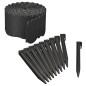 Nature Set de bordes de jardín con picas negro 13 cm x 12 m Nature Set de bordes de jardín con picas negro 13 cm x 12 m