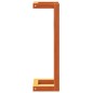 vidaXL Toallero de madera de pino maciza marrón encerado 23x18x60 cm vidaXL Toallero de madera de pino maciza marrón encerado 23x18x60 cm