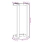 vidaXL Toallero de madera de pino maciza marrón encerado 23x18x60 cm vidaXL Toallero de madera de pino maciza marrón encerado 23x18x60 cm