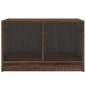 vidaXL Mesa de centro con puertas de vidrio marrón roble 68x50x42 cm vidaXL Mesa de centro con puertas de vidrio marrón roble 68x50x42 cm