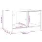 vidaXL Mesa de centro con puertas de vidrio marrón roble 68x50x42 cm vidaXL Mesa de centro con puertas de vidrio marrón roble 68x50x42 cm