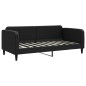 vidaXL Sofá cama nido con colchón tela negro 90x190 cm