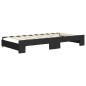 vidaXL Sofá cama nido con colchón tela negro 90x190 cm