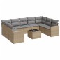 vidaXL Juego de sofás jardín con cojines beige 10 pzas ratán sintético vidaXL Juego de sofás jardín con cojines beige 10 pzas ratán sintético