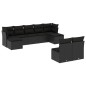 vidaXL Set de sofás de jardín 8 piezas y cojines ratán sintético negro vidaXL Set de sofás de jardín 8 piezas y cojines ratán sintético negro