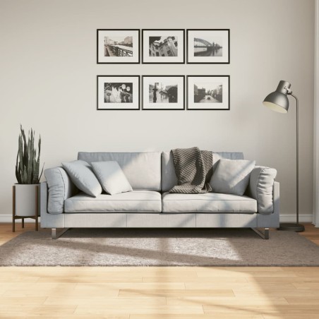 vidaXL Alfombra peluda de pelo largo moderna PAMPLONA beige 100x200 cm