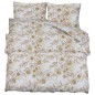 vidaXL Juego de funda nórdica algodón blanco y marrón 260x240 cm vidaXL Juego de funda nórdica algodón blanco y marrón 260x240 cm