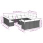 vidaXL Set sofás de jardín 14 pzas con cojines ratán sintético negro vidaXL Set sofás de jardín 14 pzas con cojines ratán sintético negro
