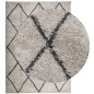 vidaXL Alfombra de pelo largo moderna beige y antracita 240x340 cm vidaXL Alfombra de pelo largo moderna beige y antracita 240x340 cm