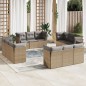 vidaXL Set de sofás de jardín 12 pzas y cojines ratán sintético marrón vidaXL Set de sofás de jardín 12 pzas y cojines ratán sintético marrón