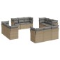 vidaXL Set de sofás de jardín 12 pzas y cojines ratán sintético marrón vidaXL Set de sofás de jardín 12 pzas y cojines ratán sintético marrón