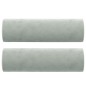 vidaXL Sofá de 2 plazas con cojines terciopelo gris claro 140 cm vidaXL Sofá de 2 plazas con cojines terciopelo gris claro 140 cm