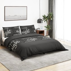 vidaXL Juego de funda nórdica algodón negro 200x200 cm