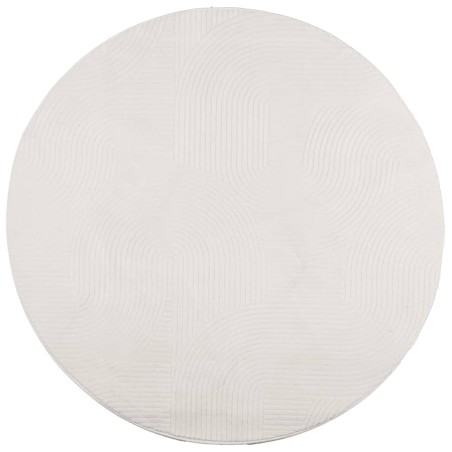 vidaXL Alfombra de pelo corto look escandinavo IZA crema Ø 80 cm