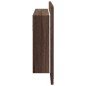 vidaXL Armario espejo de baño LED acrílico marrón roble 90x12x45 cm
