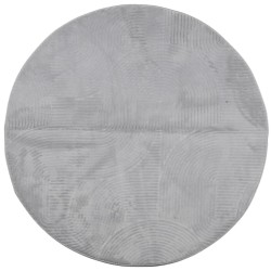 vidaXL Alfombra de pelo corto look escandinavo IZA gris Ø 100 cm