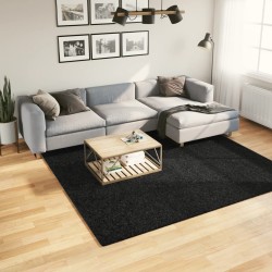 vidaXL Alfombra peluda de pelo largo moderna PAMPLONA negra 240x240 cm