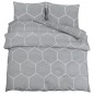 vidaXL Juego de funda nórdica algodón gris 200x220 cm vidaXL Juego de funda nórdica algodón gris 200x220 cm