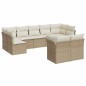vidaXL Set de sofás de jardín 9 pzas con cojines ratán sintético beige vidaXL Set de sofás de jardín 9 pzas con cojines ratán sintético beige