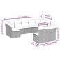 vidaXL Set de sofás de jardín 9 pzas con cojines ratán sintético beige vidaXL Set de sofás de jardín 9 pzas con cojines ratán sintético beige