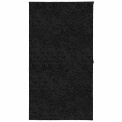 vidaXL Alfombra peluda de pelo largo moderna PAMPLONA negra 80x150 cm