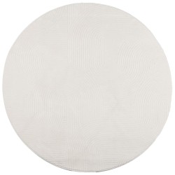 vidaXL Alfombra de pelo corto look escandinavo IZA crema Ø 120 cm
