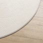 vidaXL Alfombra de pelo corto look escandinavo IZA crema Ø 120 cm