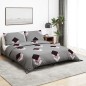 vidaXL Juego de funda nórdica algodón gris 140x200 cm