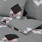 vidaXL Juego de funda nórdica algodón gris 140x200 cm
