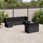 vidaXL Set de sofás de jardín 8 piezas y cojines ratán sintético negro vidaXL Set de sofás de jardín 8 piezas y cojines ratán sintético negro
