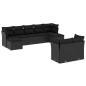 vidaXL Set de sofás de jardín 8 piezas y cojines ratán sintético negro vidaXL Set de sofás de jardín 8 piezas y cojines ratán sintético negro