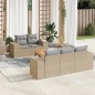 vidaXL Juego de sofás jardín con cojines 6 pzas ratán sintético beige vidaXL Juego de sofás jardín con cojines 6 pzas ratán sintético beige