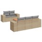 vidaXL Juego de sofás jardín con cojines 6 pzas ratán sintético beige vidaXL Juego de sofás jardín con cojines 6 pzas ratán sintético beige