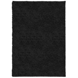 vidaXL Alfombra peluda de pelo largo moderna PAMPLONA negra 120x170 cm