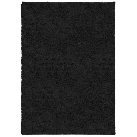 vidaXL Alfombra peluda de pelo largo moderna PAMPLONA negra 120x170 cm