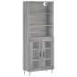 vidaXL Aparador alto madera contrachapada gris sonoma 69,5x34x180 cm vidaXL Aparador alto madera contrachapada gris sonoma 69,5x34x180 cm