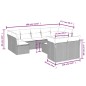 vidaXL Set de sofás de jardín 10 pzas con cojines ratán sintético gris vidaXL Set de sofás de jardín 10 pzas con cojines ratán sintético gris