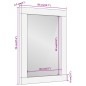 vidaXL Espejo de baño madera maciza de acacia y vidrio 50x70x2,5 cm vidaXL Espejo de baño madera maciza de acacia y vidrio 50x70x2,5 cm