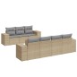 vidaXL Juego de sofás de jardín con cojines beige 8 pzas ratán PE vidaXL Juego de sofás de jardín con cojines beige 8 pzas ratán PE