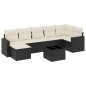 vidaXL Set de sofás de jardín 8 piezas y cojines ratán sintético negro vidaXL Set de sofás de jardín 8 piezas y cojines ratán sintético negro