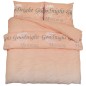 vidaXL Juego de funda nórdica algodón rosa 200x200 cm